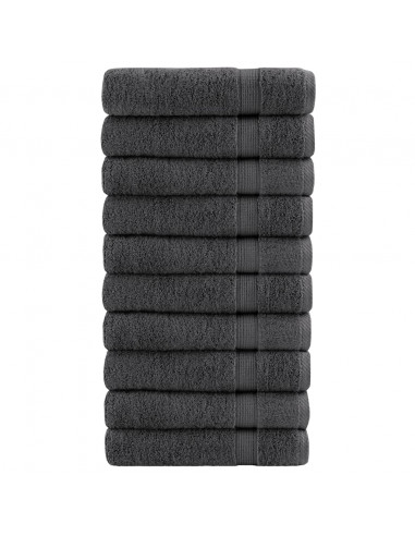 Asciugamani Doccia 10 pz Antracite 70x140cm 600gsm 100% Cotone