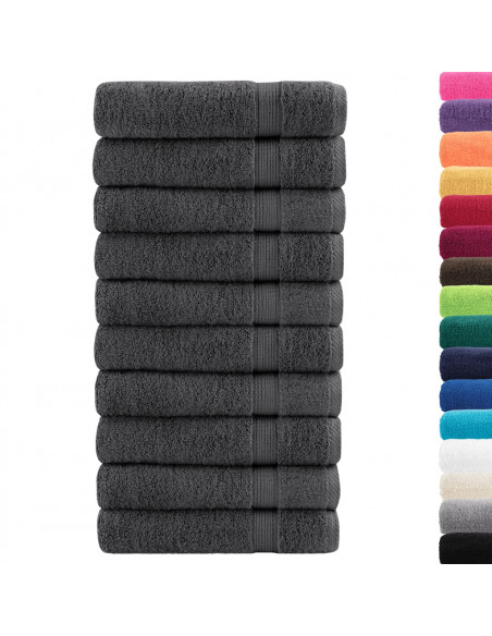 Asciugamani Doccia 10 pz Antracite 70x140cm 600gsm 100% Cotone