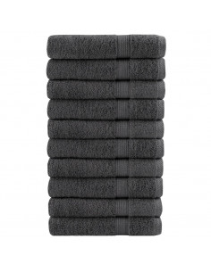 Asciugamani Ospiti 10 pz Antracite 100x200cm 600gsm 100% Cotone 2