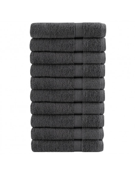Asciugamani Ospiti 10 pz Antracite 100x200cm 600gsm 100% Cotone