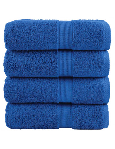 Asciugamani Ospiti 4 pz Blu 30x50 cm 600gsm 100% Cotone