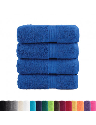 Asciugamani Ospiti 4 pz Blu 30x50 cm 600gsm 100% Cotone