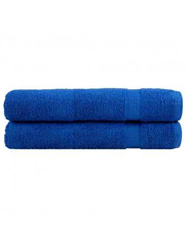 Asciugamani Premium 2 pz Blu 100x200cm 600gsm 100% Cotone