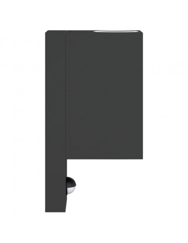 Applique con Sensore 2 pz Nere in Alluminio Pressofuso