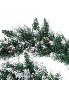 Ghirlanda Natalizia con Luci a LED 5,2 m in PVC Verde