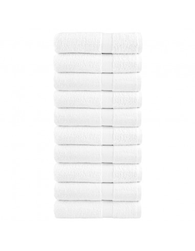 Asciugamani da Doccia 10 pz Bianchi 70x140cm 600gsm 100% Cotone