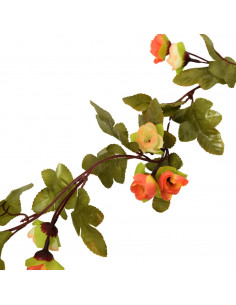 Ghirlande Fiori Artificiali 6 pz Rosso Tramonto 215cm