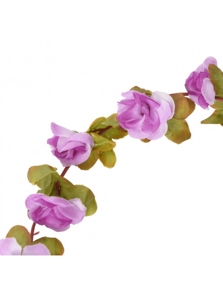 Ghirlande Fiori Artificiali 6 pz Viola Chiaro 250cm