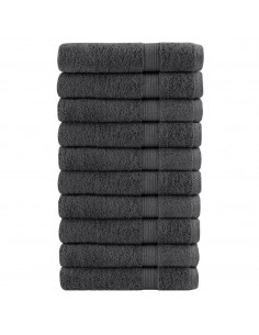 Asciugamani Sauna 10 pz Antracite 80x200 cm 600gsm 100% Cotone 2