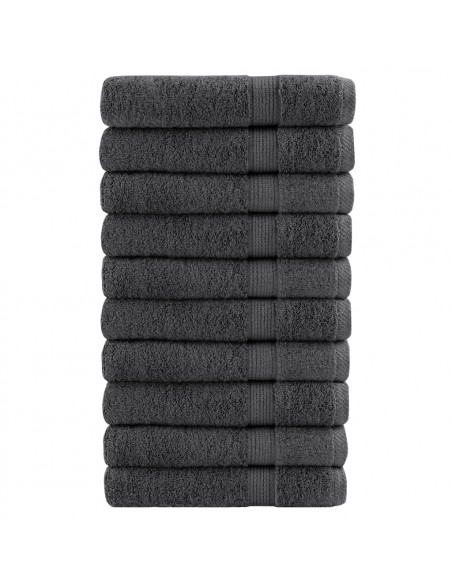 Asciugamani Sauna 10 pz Antracite 80x200 cm 600gsm 100% Cotone