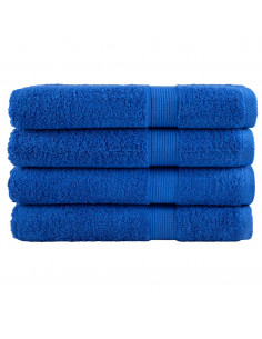 Asciugamani Premium 4 pz Blu 100x200 cm 600gsm 100% Cotone 2