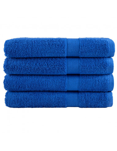Asciugamani Premium 4 pz Blu 100x200 cm 600gsm 100% Cotone