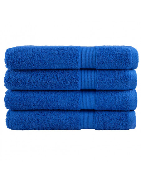 Asciugamani Premium 4 pz Blu 100x200 cm 600gsm 100% Cotone