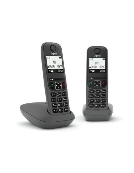 Gigaset AS490 Duo Telefono analogico/DECT Identificatore di chiamata Nero