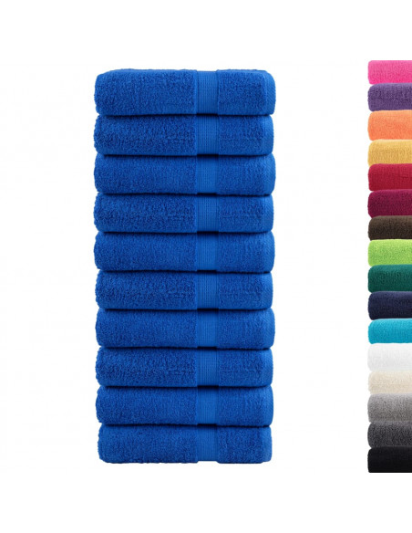 Asciugamani da Bagno 10 pz Blu 100x150cm 600gsm 100% Cotone