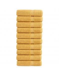 Asciugamani per Sauna 10 pz Oro 50x100 cm 600gsm 100% Cotone 2