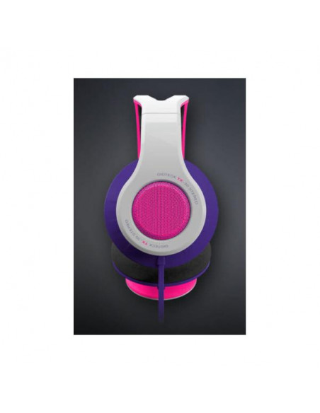 Gioteck TX-30 Cuffia Padiglione auricolare Connettore 3.5 mm Nero, Rosa, Bianco