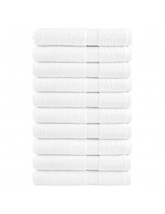 Asciugamani per Sauna 10 pz Bianchi 80x200cm 600gsm 100% Cotone 2