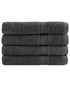 Asciugamani Ospiti 4 pz Antracite 100x200cm 600gsm 100% Cotone 2