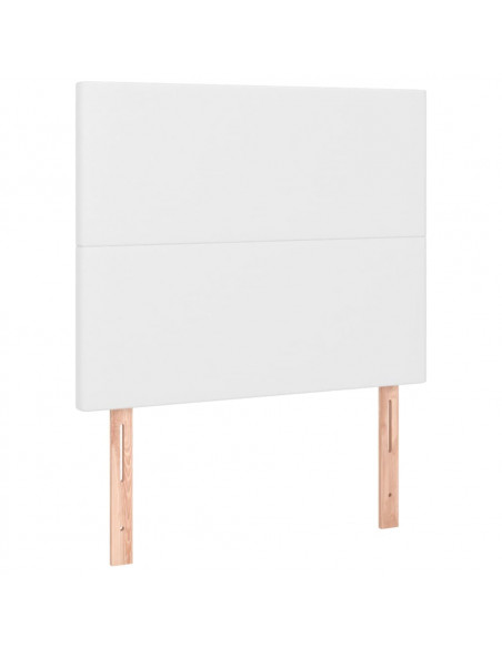 Giroletto a Molle con Materasso Bianco 100x200 cm in Similpelle
