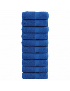 Asciugamani Ospiti 10 pz Blu 30x50 cm 600gsm 100% Cotone 2