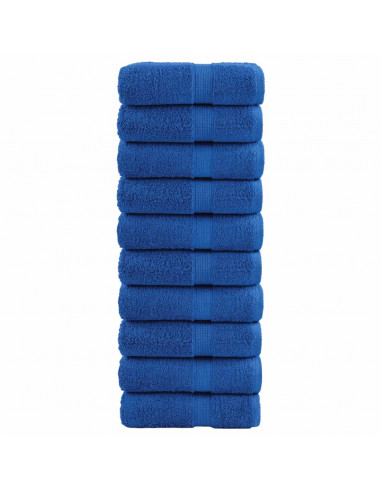 Asciugamani Ospiti 10 pz Blu 30x50 cm 600gsm 100% Cotone