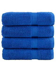 Asciugamani Premium 4 pz Blu 50x100 cm 600gsm 100% Cotone 2