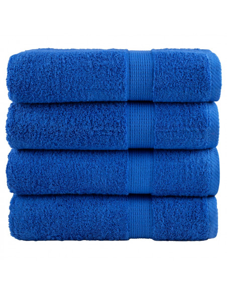 Asciugamani Premium 4 pz Blu 50x100 cm 600gsm 100% Cotone