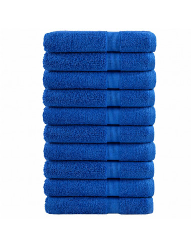 Asciugamani da Bagno 10 pz Blu 100x200cm 600gsm 100% Cotone