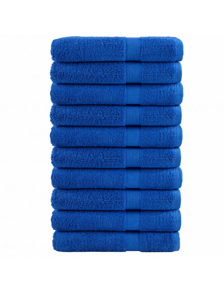 Asciugamani da Bagno 10 pz Blu 100x200cm 600gsm 100% Cotone