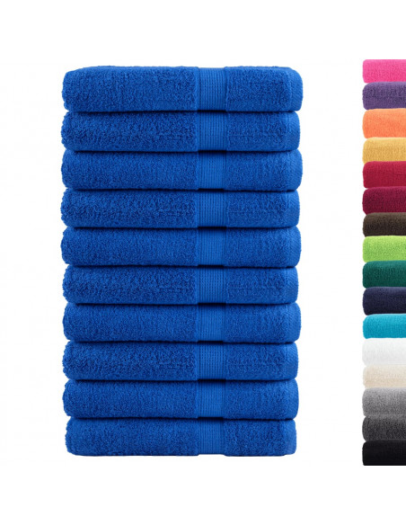 Asciugamani da Bagno 10 pz Blu 100x200cm 600gsm 100% Cotone