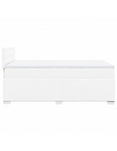 Giroletto a Molle con Materasso Bianco 120x190 cm in Similpelle