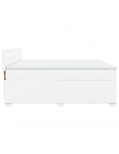 Giroletto a Molle con Materasso Bianco 200x200cm in Similpelle