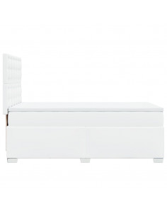 Giroletto a Molle con Materasso Bianco 90x190 cm in Similpelle