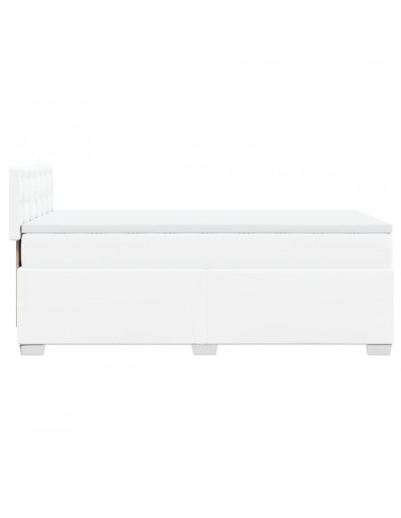 Giroletto a Molle con Materasso Bianco 90x190 cm in Similpelle