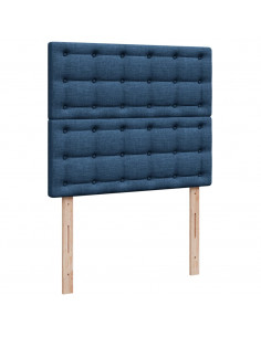 Giroletto a Molle con Materasso Blu 120x190 cm in Tessuto