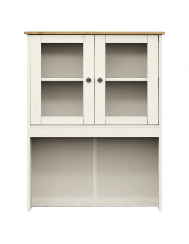 Credenza VIGO Bianca 78x40x175 cm in Legno Massello di Pino