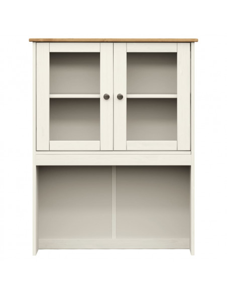 Credenza VIGO Bianca 78x40x175 cm in Legno Massello di Pino