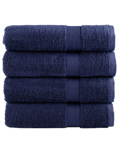 Asciugamani per Sauna 2pz Blu Navy 50x100 cm 600gsm 100% Cotone