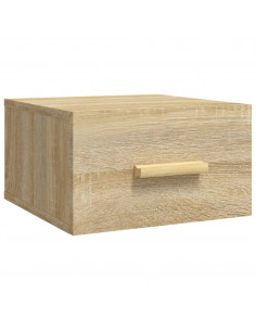 Comodino a Muro Rovere Sonoma 35x35x20 cm 2