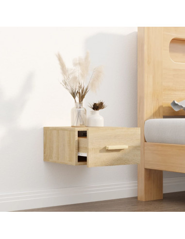 Comodino a Muro Rovere Sonoma 35x35x20 cm