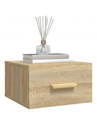 Comodino a Muro Rovere Sonoma 35x35x20 cm