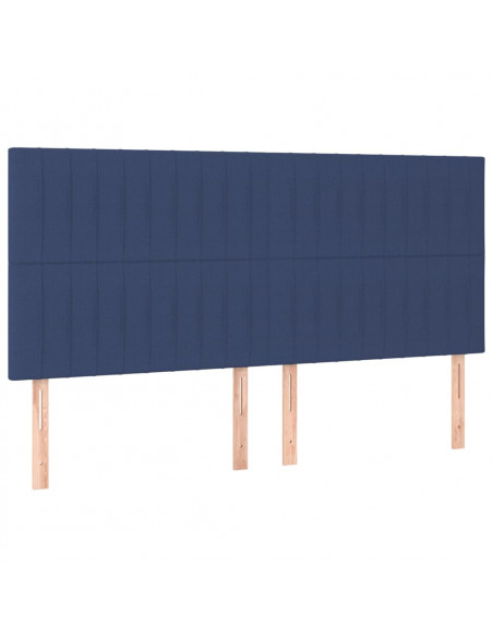 Giroletto a Molle con Materasso Blu 160x200 cm in Tessuto
