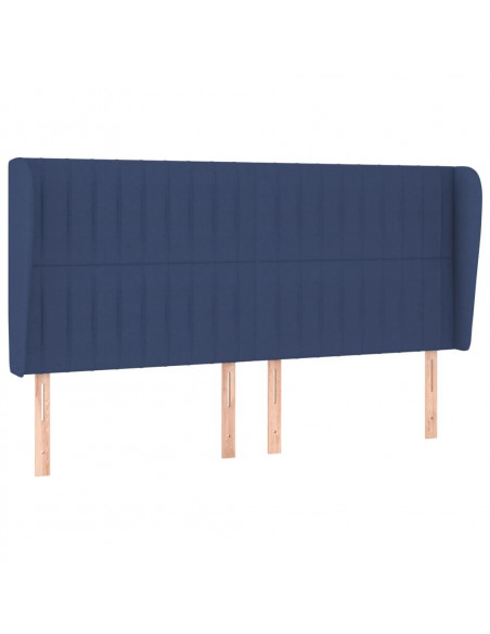 Giroletto a Molle con Materasso Blu 160x200 cm in Tessuto