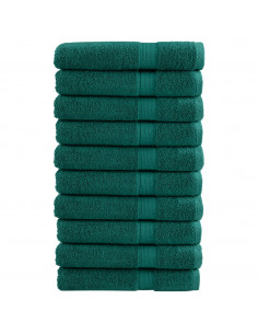 Asciugamani per Sauna 10 pz Verdi 80x200cm 600 g/m² 100% Cotone 2