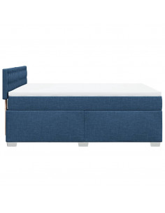 Giroletto a Molle con Materasso Blu 160x200 cm in Tessuto