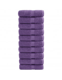 Asciugamani Premium 10 pz Viola 30x30 cm 600 g/m² 100% Cotone 2