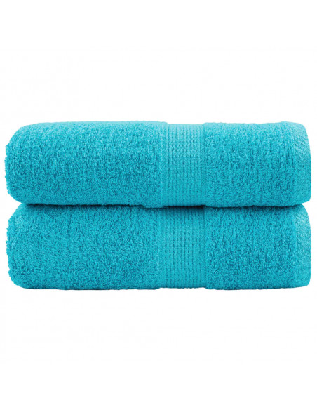 Asciugamani Ospiti 2 pz Turchesi 30x50 cm 600 g/m² 100% Cotone