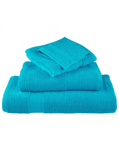 Asciugamani Ospiti 2 pz Turchesi 30x50 cm 600 g/m² 100% Cotone