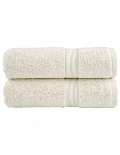 Asciugamani Premium 2 pz Crema 30x30 cm 600 g/m² 100% Cotone 2